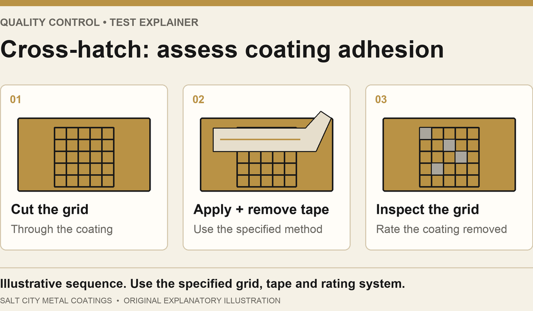 Cross-Hatch Adhesion Testing for Powder Coated Parts
